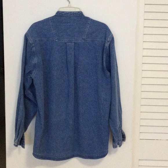 Newton Trading Co.Women Denim shirt size M long sleeves color blue. #268 - Picture 2 of 7